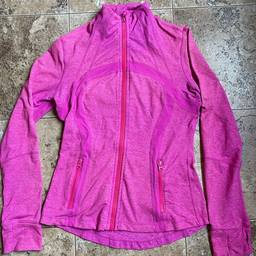 Bright Pink Lululemon Zip up Sweater